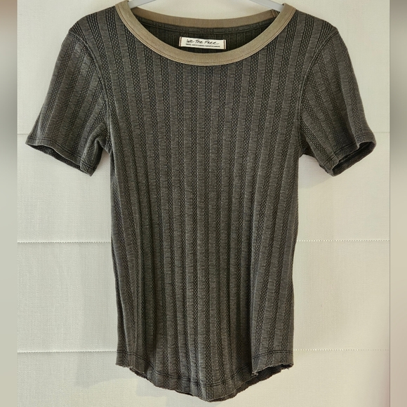 We the Free Escape Ribbed Knit Tee, Sz. S - Picture 3 of 9